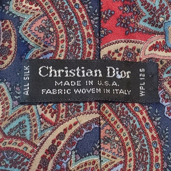 Vintage Christian Dior All Silk Blue Tie WPL 125. - Picture 8 of 10